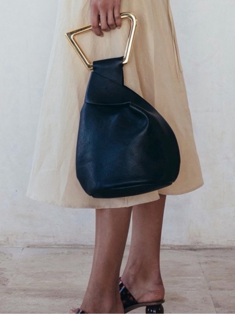 Cult Gaia Astraea Top Handle Leather Tote